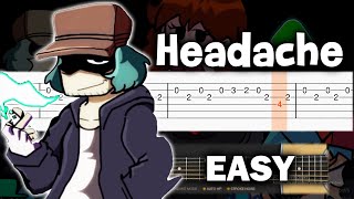 Friday Night Funkin' VS Garcello - Headache - Guitar tutorial (TAB)