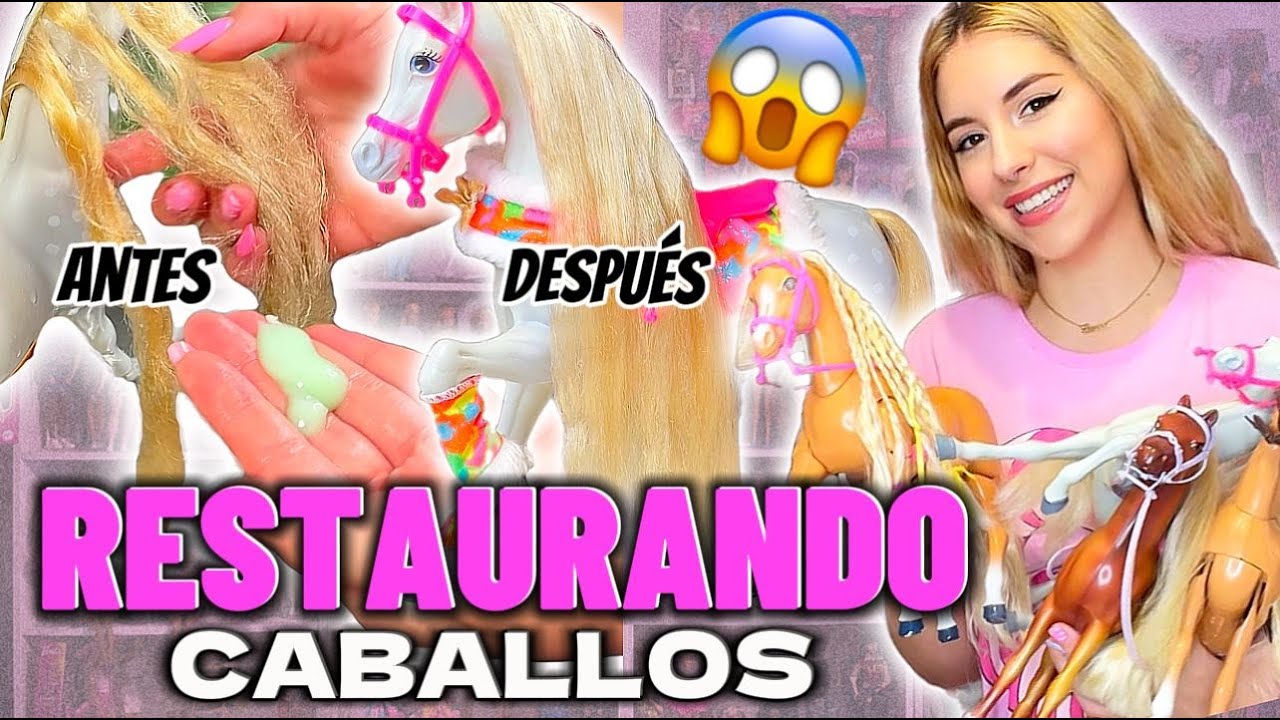 ARREGLAR EL PELO Y LIMPIAR BARBIES 💖 ESPECIAL CABALLOS! trucos, fácil y rápido!