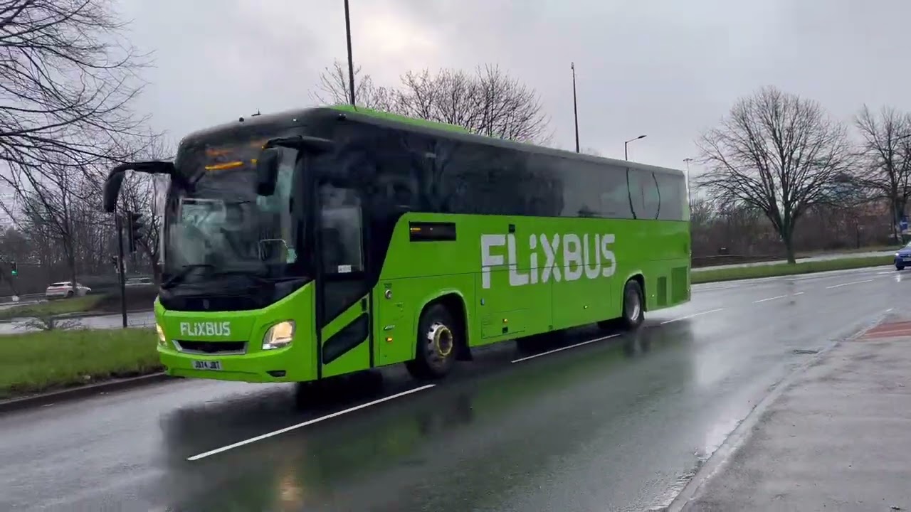 Flixbus at Sheffield Meadowhall. 