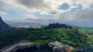 Minecraft distant horizons with Biomes o plenty/Tectonic/Dungeons arise/Towers of wild