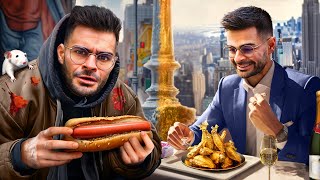 Je Mange Avec 10$ VS 5 000$ à NewYork !