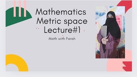 Metric spaces|Definition and Example of metric space by Z.R Bhatti B.A/B.sc/ADP MATH(B) Course.