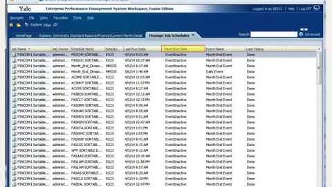 Data Warehouse Portal: Scheduling Reports and Managing Report Schedules