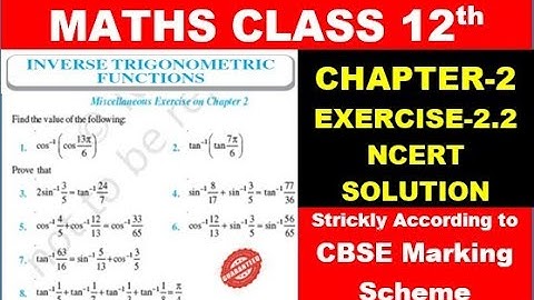 EXERCISE 2.2 MATHS CLASS 12 I LECTURE-2 I DAY-2 I CLASS 12th Maths in 100 days