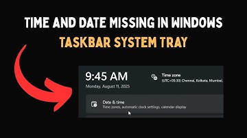 Time and Date Missing In Windows Taskbar System Tray