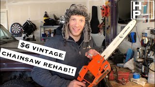 Old vintage chainsaw bought CHEAP!  How I got it running!