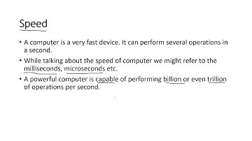 characteristic of computer | introduction to computer in Urdu/Hindi| tutorial#2