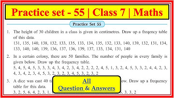 Practice set 55 class 7th maths chapter 15 statistics Maharashtra state board