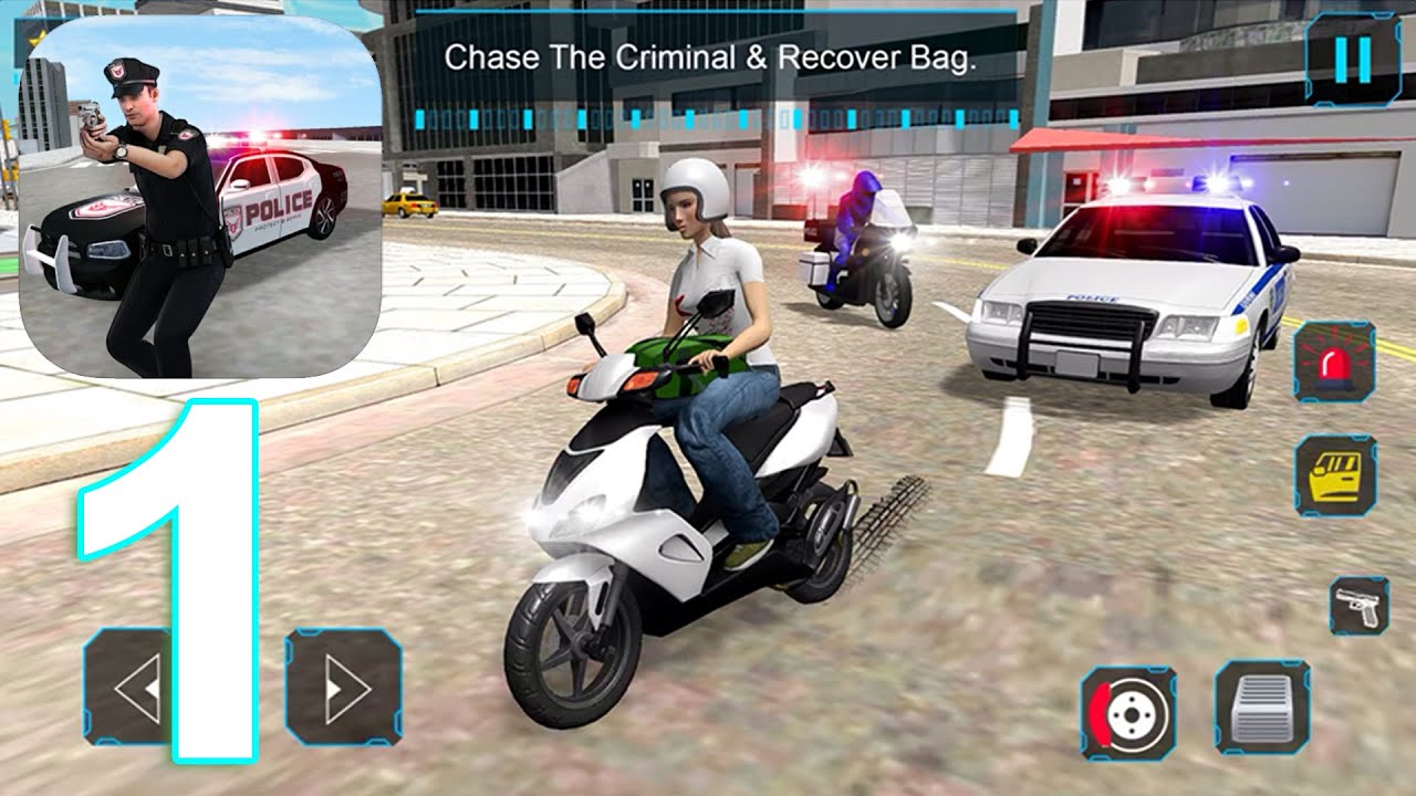 Police Cop Simulator Car Chase Gameplay Walkthrough Part 1 (IOS/Android)