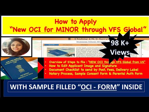 How To Apply NEW OCI For MINOR through VFS from US | New process | Latest Feb 2022