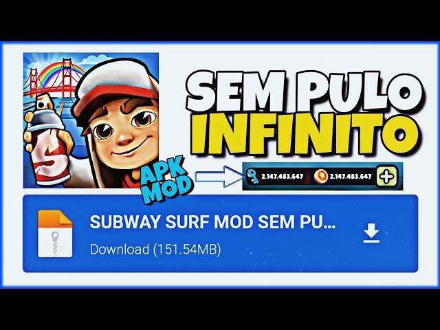 SUBWAY SURFERS APK MOD COM TUDO INFINITO (SEM PULO DUPLO) DOWNLOAD APK  ATUALIZADO✓ 