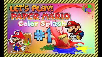 PAPER MARIO COLOR SPLASH! - Intro Scene and Meeting Huey the Paint Can: Walkthrough Part 1