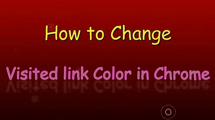 How to change visited link color in google chrome