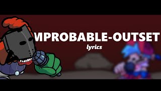 Video thumbnail of "Friday Night Funkin (Tricky Mod)| “Improbable-Outset” Lyrics"