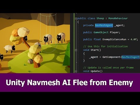Unity Navmesh AI Tutorial : Flee from Enemy