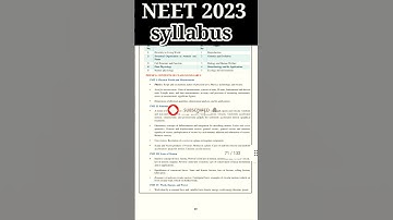 NEET 2023 Syllabus changed?? #neet#shorts