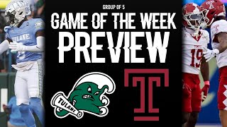 Temple vs. Tulane Predictions! - G5 Game Of The Week | Play The Fight Song CFB Show