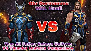 Thor All Father Reborn Uniform VS Thunder Uniform Comparison - Marvel Future Fight