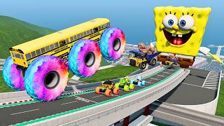 Epic High Speed BIG and Small Monster Trucks JAM Stunts & Crashes #92 | BeamNG Drive screenshot 4