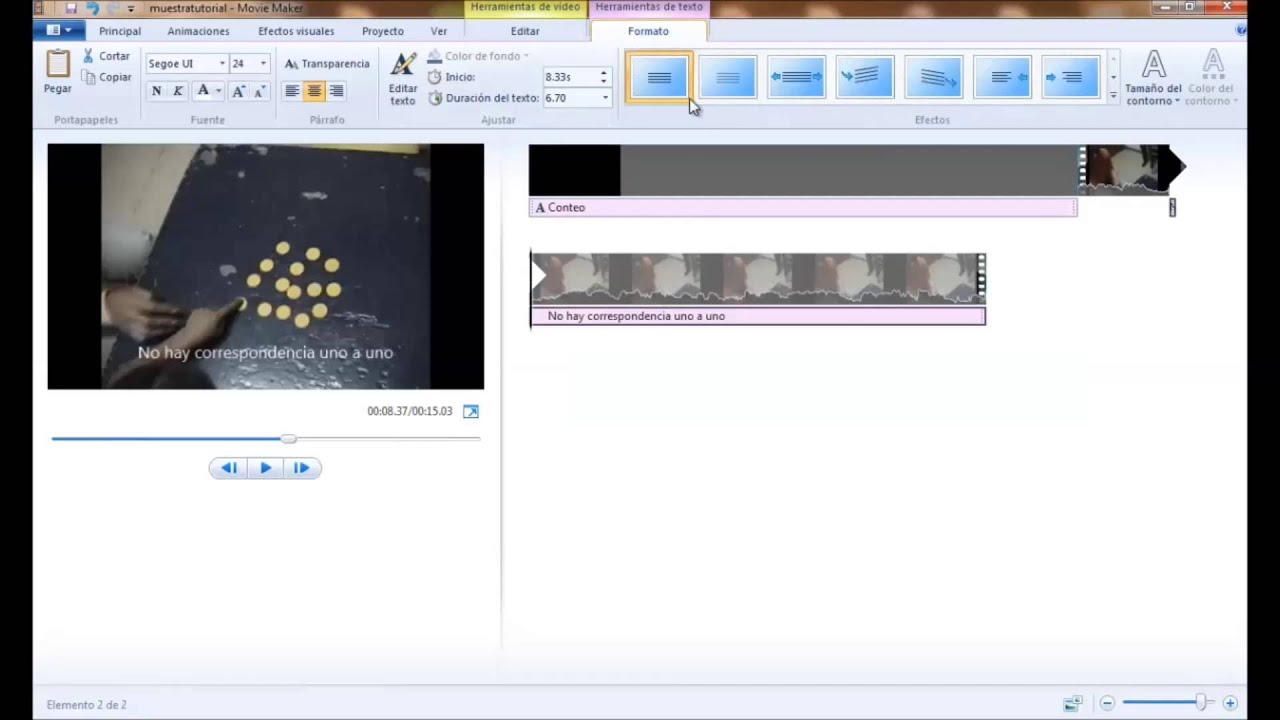 Insertar título, subtítulos y créditos con Movie Maker - Portafolio
