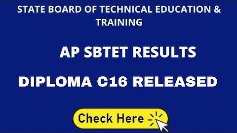AP DIPLOMA C16 RESULTS RELEASED | 1st ,3rd,4th,5th LINKS AVAILABLE NOW