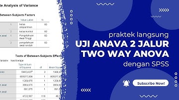 TUTORIAL MUDAH UJI ANAVA DUA (2) JALUR / TWO WAY ANOVA DENGAN SPSS
