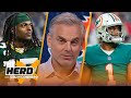 Davante Adams has long had eyes set on Raiders, talks expectation for Tua — Colin | NFL | THE HERD