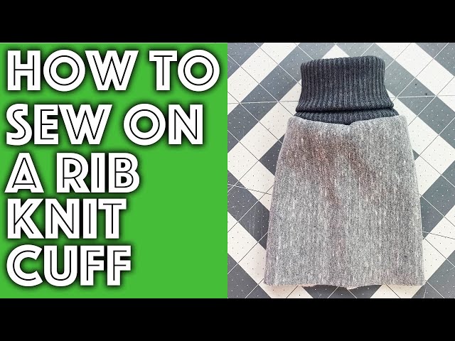 How to Sew a Knitted Sleeve Band - Cuff 