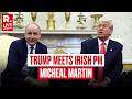 LIVE: US President Trump, Irish PM Micheál Martin Participate In Shamrock Bowl Presentation
