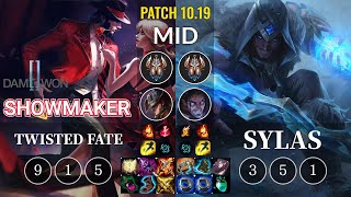 DWG ShowMaker Twisted Fate vs Sylas Mid - KR Patch 10.19