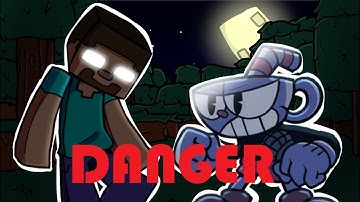 DANGER But Herobrine VS Cuphead FNF