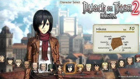 Attack on Titan 2 - Mikasa Maxed Skills