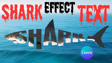 Shark Effect Text Typography Hack In CANVA, Typography Art Shark, Photo Manipulation Tutorial Guide