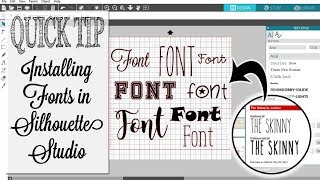 Installing Fonts into Silhouette Studio | The Skinny Font | Quick Tip Tuesday