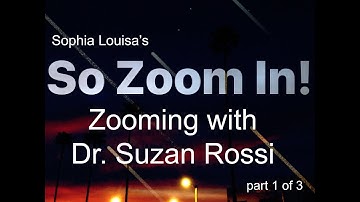 So Zoom In with Dr Suzan Rossi - part 1