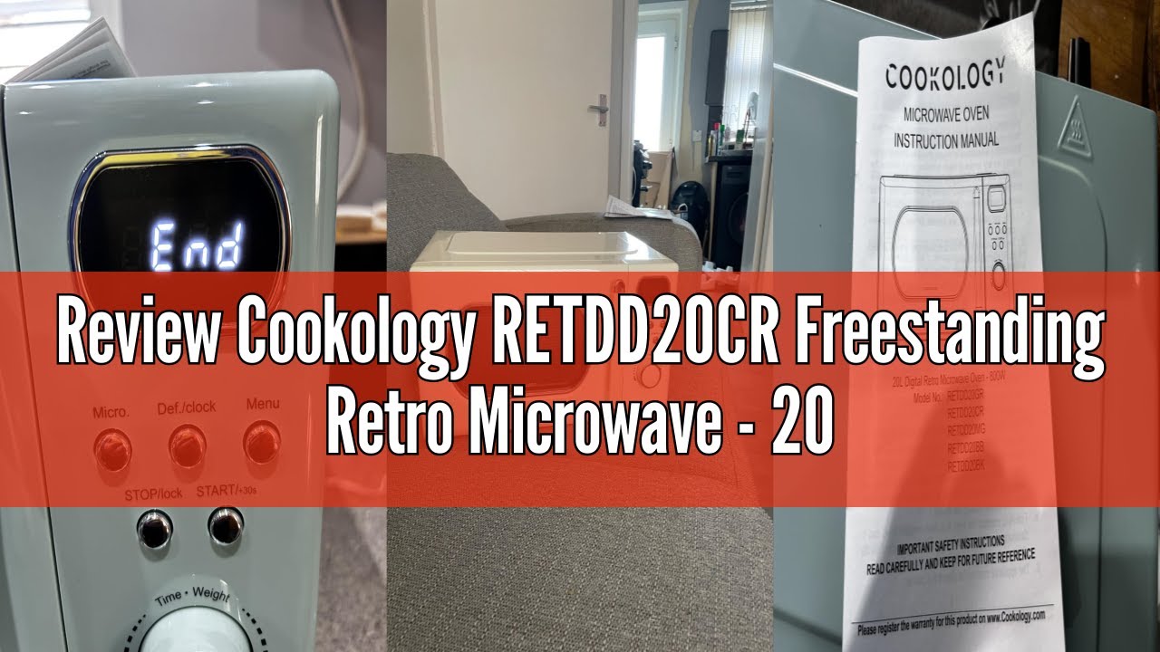 Review Cookology RETDD20CR Freestanding Retro Microwave - 20 Litre Capacity - With 25.5cm Turntable
