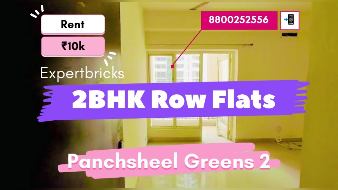 Flats for Rent in Panchsheel Greens, Greater Noida 2 BHK on rent in