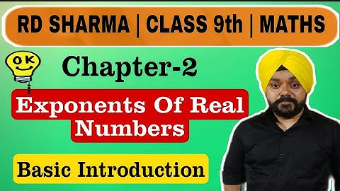 RD Sharma Class 9 Maths Chapter 2 Exponents of Real Numbers Introduction