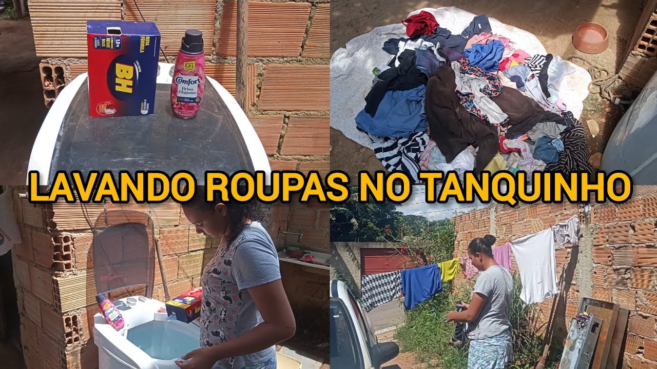 MINHA ROTINA LAVANDO ROUPA NO TANQUINHO