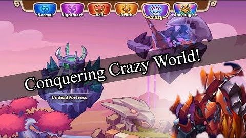 Beating all Crazy World difficulty in Idle Heros and moving on to Apocalypse World!