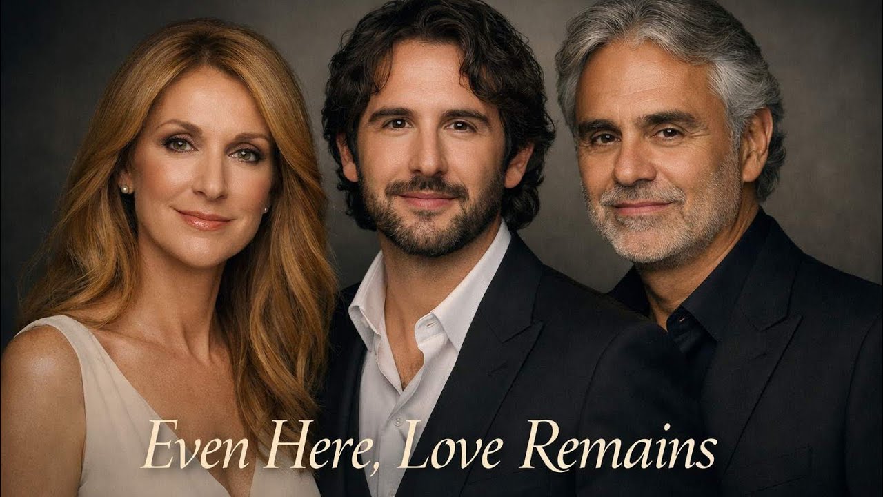 Even Here, Love Remains — Celine Dion, Josh Groban & Andrea Bocelli (2025 Music Video)