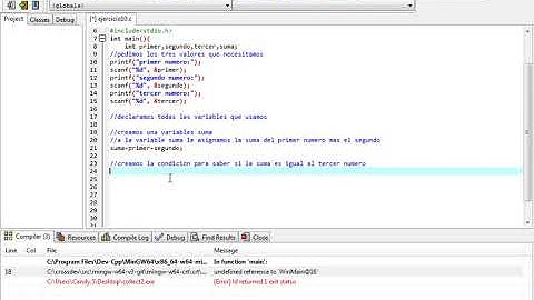 Programación en c Ejercicio 10: Suma y comparación de números | Sentencia if