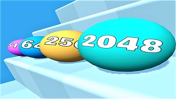 🔵 Ball Ladder 2048 🟡 GAMEPLAY Levels 1-7 (Android, iOS)