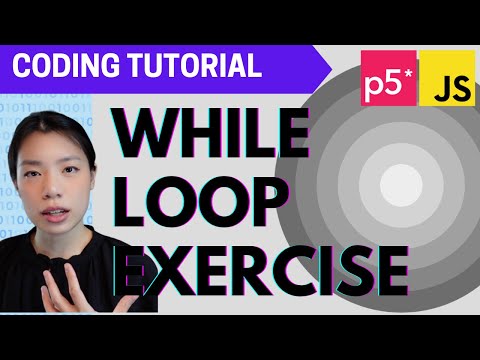 p5.js Coding Tutorial |  Multiple Circles w While Loop