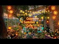 Cozy Summer Cafe ☀️☕ ASMR Ambience (birds, purring, windchimes) 🌴