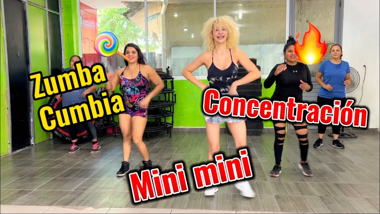 Zumba la mini mini cumbia grupo concentración