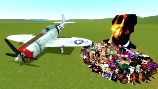 Airplane Vs Obunga and Nicos! Who quickly? - Garry's Mod [Nexbots]