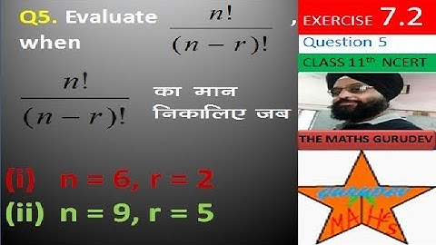 Exercise 7.2,Question 5,Class 11,Permutations and Combinations,NCERT solutions by THE MATHS GURUDEV,