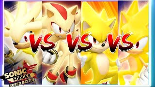 |super sonic vs movie super Sonic vs super shadow vs super silver |Sonic forces speed battle