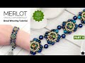 How to: Merlot Crystal Chaton Beaded Bracelet Tutorial - Part 2